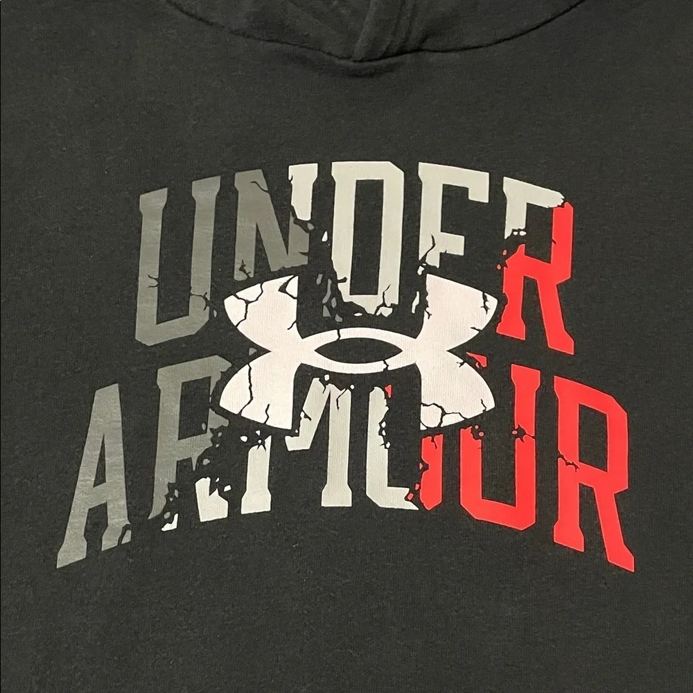 Under Armour Men's Black and Red Hoodie boys youth large